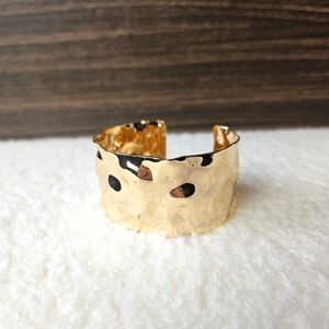 Molten Boho Style Gold Metal Cuff Bracelet